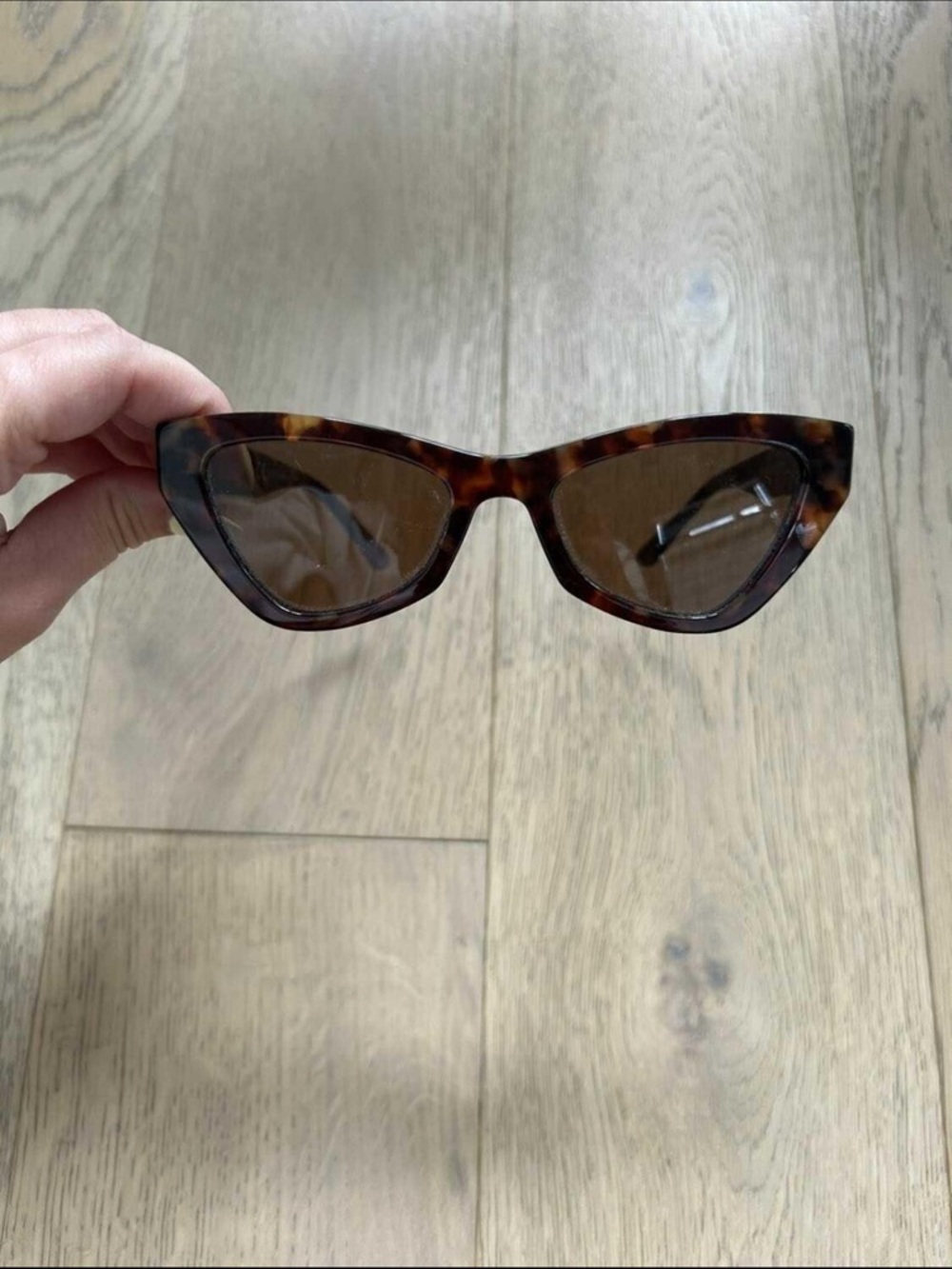 Zara Tortoiseshell Cat-Eye Sunglasses with Brown Lenses